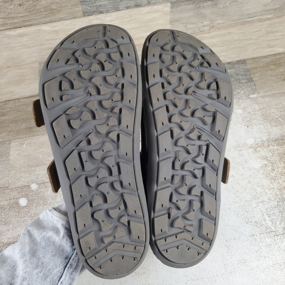 Birkenstock Arizona Cross Town Sandals Mens 9 / Womens 11 Khaki Oiled Leather - Picture 8 of 10